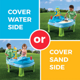 Step2 Splash N Scoop Bay, Indoor and Outdoor Sand and Water Table, Sensory Playset, Activity Toy with5 Piece Accessories, STEM Toy and Activity Centre, Suitable for Kids both Boys and Girls Aged 2+