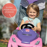 Step2 Buggy GT, Single Seater Kids Push Car, Easy to Store Ride On Toy with Seatbelt, Horn and Storage Trunk, Suitable for Children both Boys and Girls Aged 18m and Above, Pink, Red, Blue