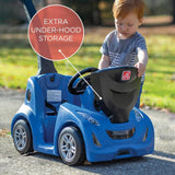 Step2 Buggy GT, Single Seater Kids Push Car, Easy to Store Ride On Toy with Seatbelt, Horn and Storage Trunk, Suitable for Children both Boys and Girls Aged 18m and Above, Pink, Red, Blue