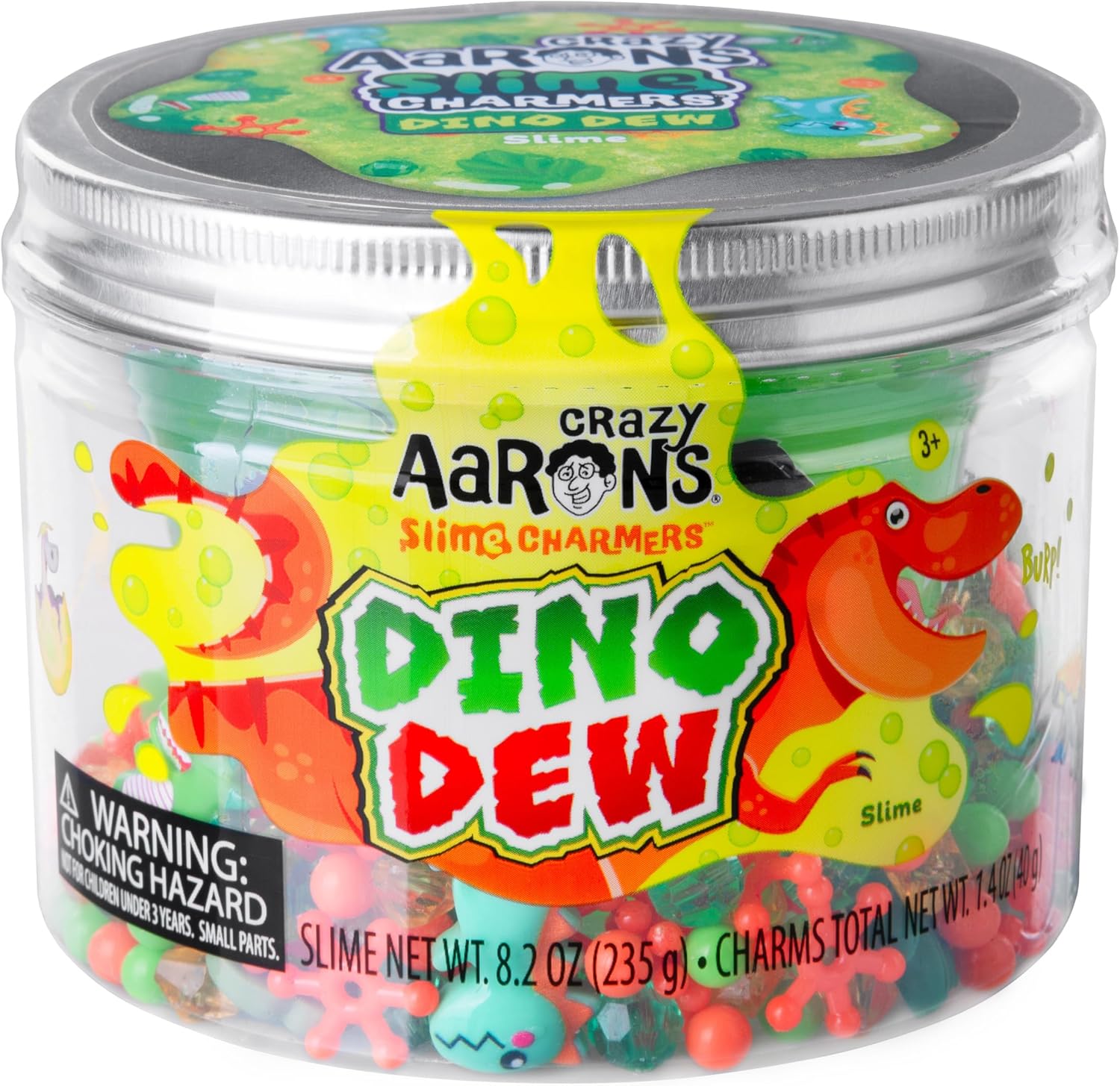 Crazy Aaron’s Slime Charmers - Dumpster Dive, Green Apple Scented Slime with Charms, Non-Toxic, Super Stretchy & Squishy Fidget Toy Suitable for Boys and Girls Aged 3Y+