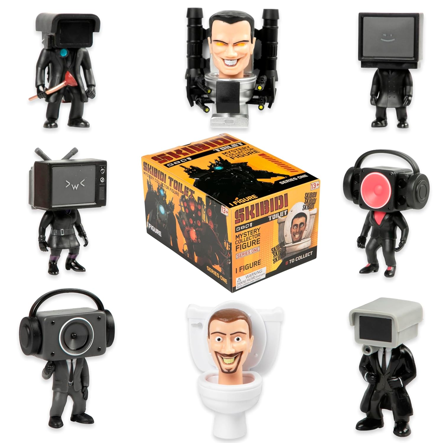 SKIBIDI Toilet Mystery Figure Collector Series, Collectible Figures, Officially Licensed Toilet Merch.