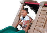 Step2 Adventure Lodge Play Center Climber and Slide, Two Story Clubhouse with Swings and Rope Ladder, Outdoor Playset for Kids 3+