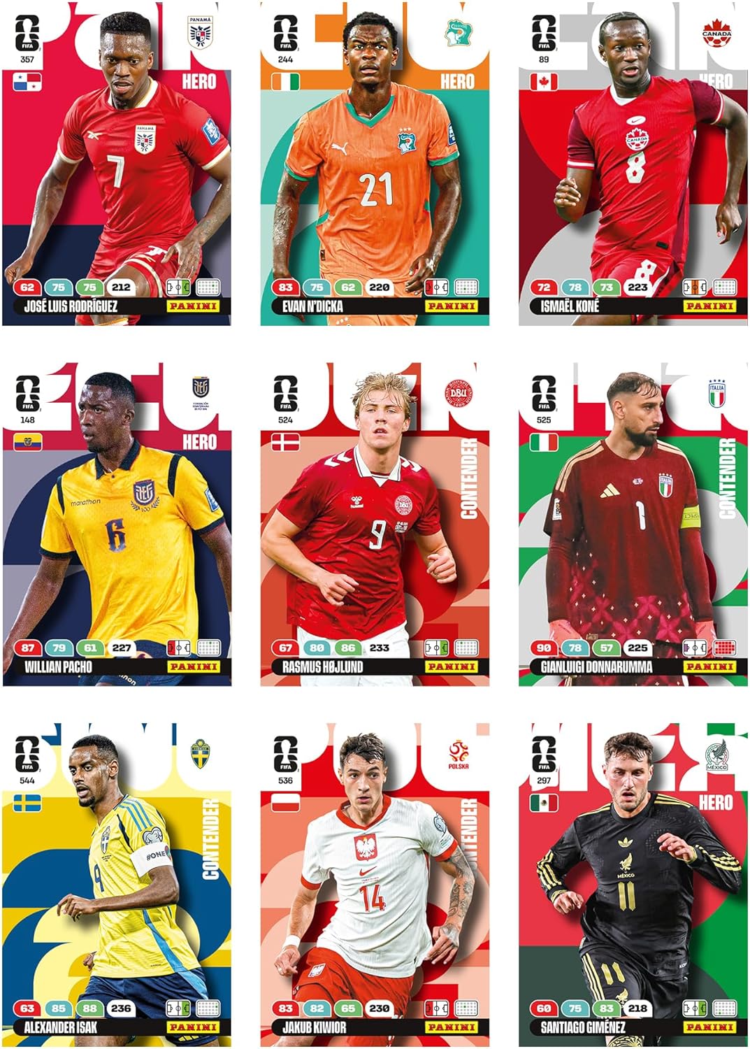 Panini FIFA World Cup 2026 Adrenalyn XL Classic Tin Trading Cards, 8 Packs with Limited Edition Cards and Golden Baller, Official Football Collectible Card Game Set for Kids and Collectors Age 6+