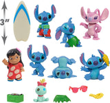 Disney Lilo & Stitch 3" Inch (5 cm) 13 Piece Collectible Stitch Figure Set, Officially Licensed Kids Toys By Just Play, Suitable for Children, Boys and Girls, Aged 3 Years+
