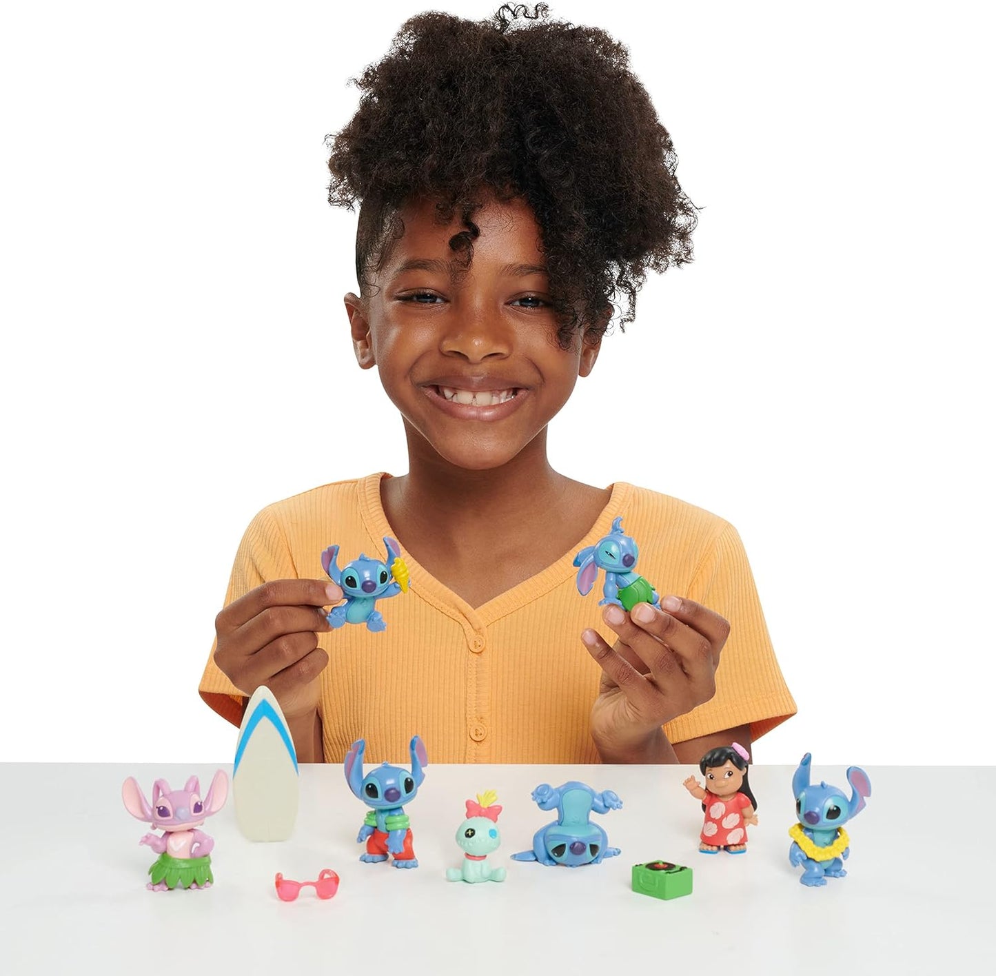 Disney Lilo & Stitch 3" Inch (5 cm) 13 Piece Collectible Stitch Figure Set, Officially Licensed Kids Toys By Just Play, Suitable for Children, Boys and Girls, Aged 3 Years+