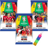 Topps Match Attax UEFA Euro 2024 Trading Cards, 3 Pack with Bonus OY Fidget Keyring, Soccer Cards Collectible Set