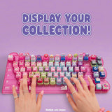 Clickeez Keyboard Mega Pack Collectible Fidget Key Caps Set with Storage Keyboard and 15 Clickable Characters Stress Relief Sensory Toy for Kids Ages 6+