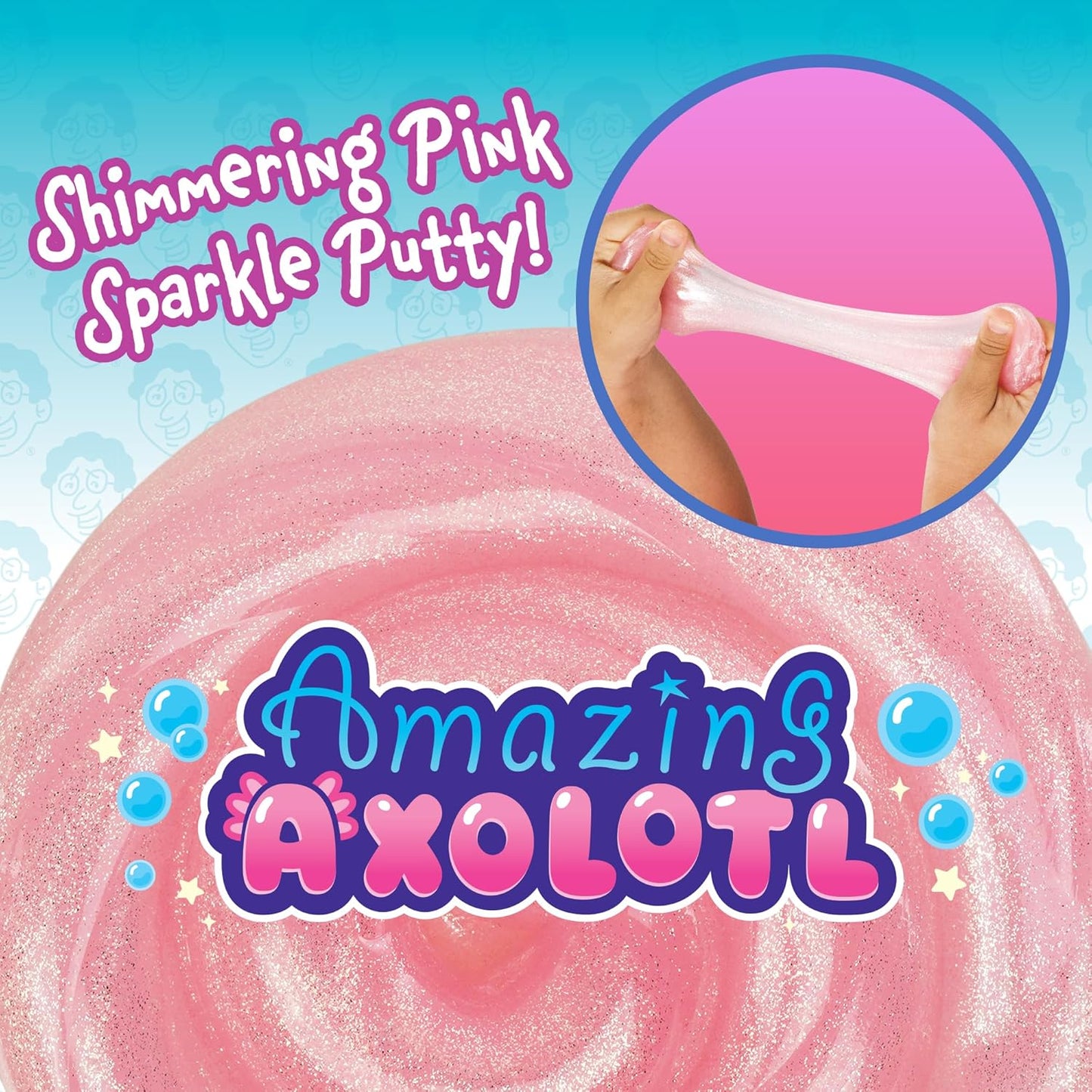 Crazy Aaron’s Amazing Axolotl Thinking Putty, Shimmering Pink Sensory Fidget Putty in 4” Tin, Non-Toxic Stretchy Creative Play Putty for Kids & Adults Ages 3+