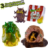 Terror Fried 08092 Ooze Burger, Gross Collectible Figures and Slime for Boys Ages 4-10, Multi-Compound Interactive Play Set with Fizz, Squish, Crack and Ooze, Sensory and Collectible Toys