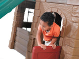 Step2 Adventure Lodge Play Center Climber and Slide, Two Story Clubhouse with Swings and Rope Ladder, Outdoor Playset for Kids 3+