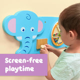 Viga Elephant Wall Panel, Montessori Wooden Sensory Activity Board, Develops Logic, Motor Skills & Hand-Eye Coordination, Eco-Friendly & Non-Toxic Educational Toy, for Boys & Girls 18M+