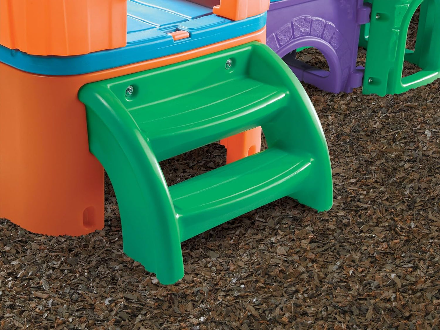 Step2 Clubhouse Climber (Brights) Outdoor Playset for Kids 2–6, Dual Slides, Climbing Ladder, Crawl Tunnel & Look-Out Tower, Play Sets & Playground Equipment