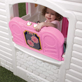 Step2 Sweetheart Playhouse Pink & White – Kids Outdoor Cottage with Doorbell, Phone & Convertible BBQ Grill (134.6 x 119.4 x 147.3 cm)