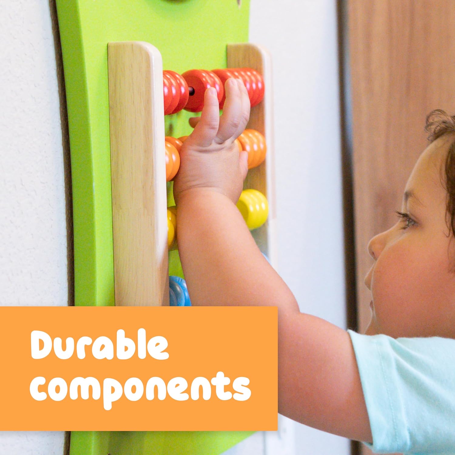 Viga Abacus Activity Panel, Montessori Wooden Wall Toy, Early Math & Counting Learning Tool, Develops Cognitive & Fine Motor Skills, Eco-Friendly Educational Toy, for Boys & Girls 18M+