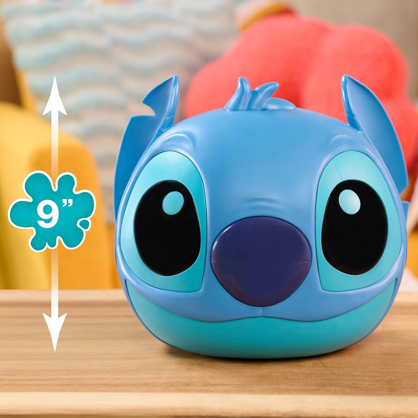 Disney Stitch Jumbo Mystery Capsule, 9 Inch Plush Toy, 8 Piece Surprise Set, Reusable Storage Capsule, Kids Toy Ages 3+