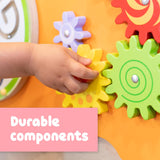 Viga Bear Activity Board, Montessori Wooden Wall Toy, Sensory Learning Panel for Brain & Motor Skill Development, Eco-Friendly & Space-Saving Educational Toy, for Boys & Girls 18M+