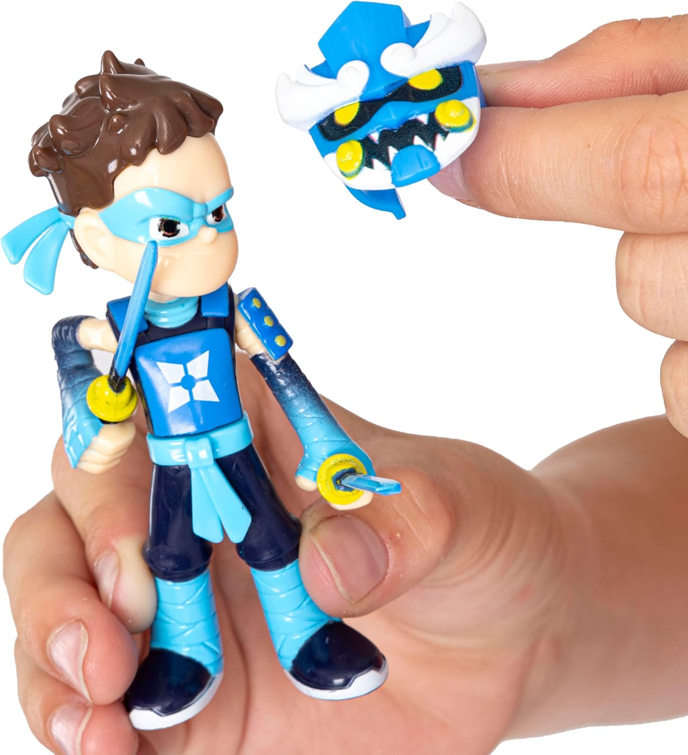 Ninja Kidz Mini Mystery Set, Official Licensed Surprise Toy Pack with Mystery Figure, Trading Card, Stickers & Foam Ninja Star