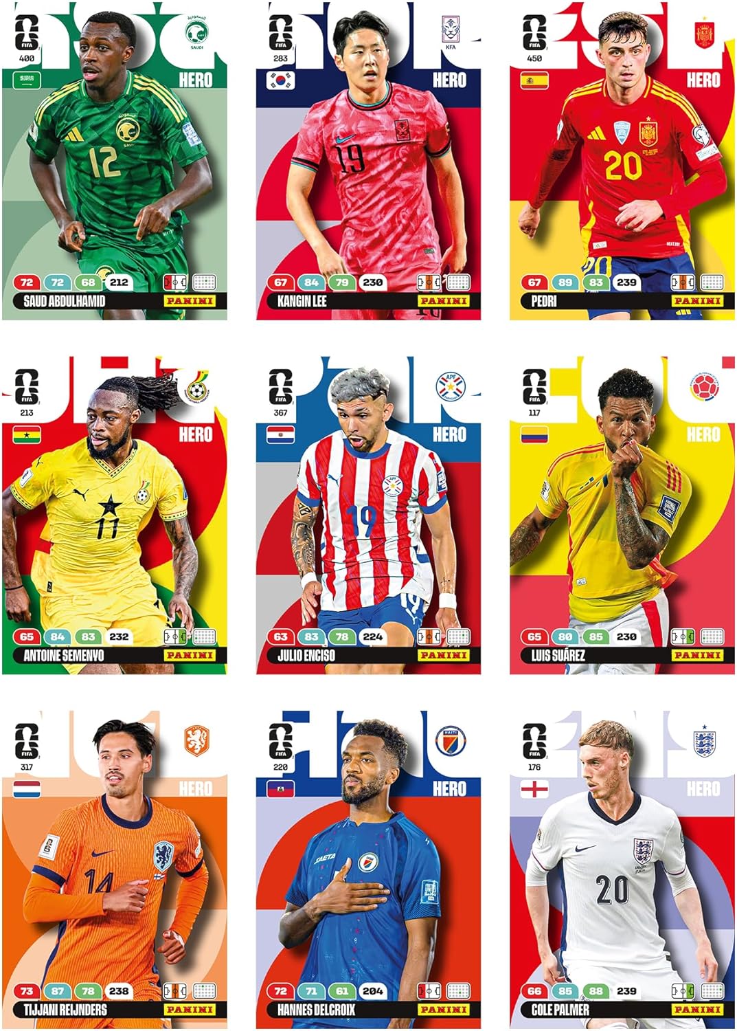Panini FIFA World Cup 2026 Adrenalyn XL Mini Tin, 4 Trading Card Packets with 3 Limited Edition Gold Cards, Official Football Collectible Cards, Assorted Tin, Ages 6+