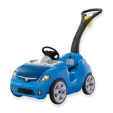 Step2 Whisper Ride II, Single Seater Kids Push Car, Easy to Store Ride On Toy with Seatbelt, Horn and Storage Trunk, Suitable for Children both Boys and Girls Aged 18m and Above, Blue, Pink