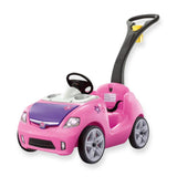 Step2 Whisper Ride II, Single Seater Kids Push Car, Easy to Store Ride On Toy with Seatbelt, Horn and Storage Trunk, Suitable for Children both Boys and Girls Aged 18m and Above, Blue, Pink