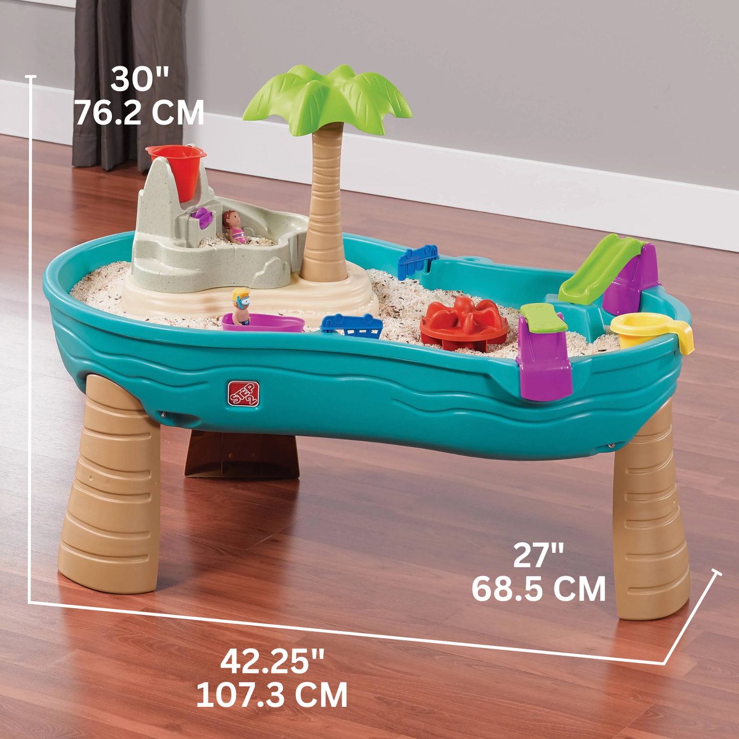 Step2 Splish Splash Seas Water Table, Indoor and Outdoor Water Table, Activity Toy with 10 Piece Accessories Include Pirates, STEM Toy and Activity Centre, Suitable for Children Aged 1.5+