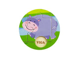 Viga Wild Animals, 9 Piece Jigsaw Puzzle, Montessori Wooden Toy, Develops Sensory, Cognitive & Fine Motor Skills, Non-Toxic & Eco-friendly Kids Educational Toy, Suitable for Boys and Girls Aged 18M+