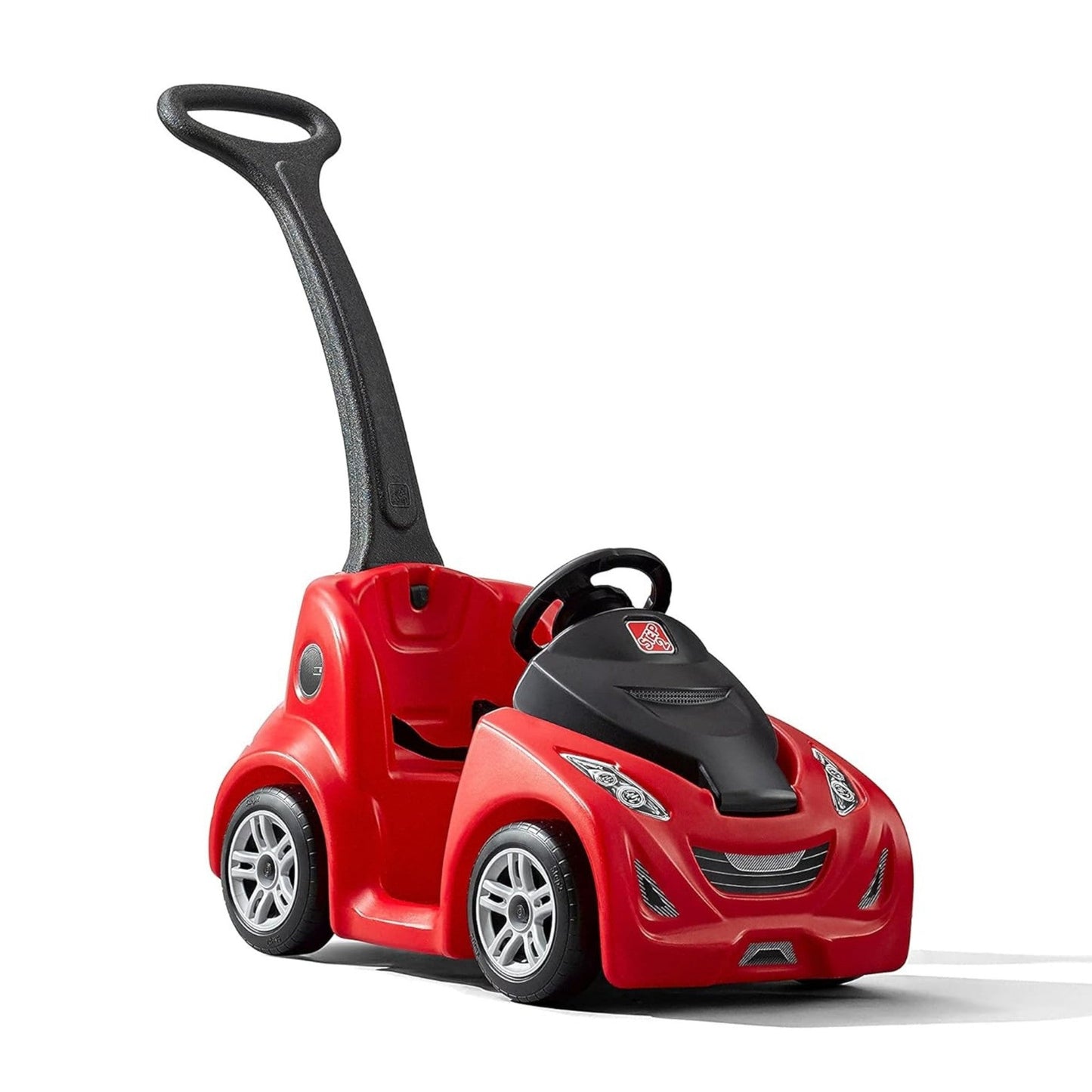 Step2 Buggy GT, Single Seater Kids Push Car, Easy to Store Ride On Toy with Seatbelt, Horn and Storage Trunk, Suitable for Children both Boys and Girls Aged 18m and Above, Pink, Red, Blue