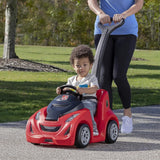 Step2 Buggy GT, Single Seater Kids Push Car, Easy to Store Ride On Toy with Seatbelt, Horn and Storage Trunk, Suitable for Children both Boys and Girls Aged 18m and Above, Pink, Red, Blue