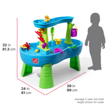 Step2 Rain Showers Splash Pond Water Table, Indoor and Outdoor Water Table, Sensory Playset, Activity Toy withRain Shower Wall, 13 Piece Accessories Set, Backyard Toy Suitable for Toddlers Aged 1.5+