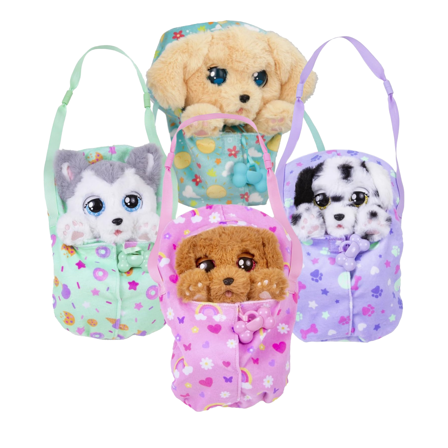 BABY PAWS Sleeping Puppies, Cocker Spaniel, 9.5 Inch Interactive Plush Toy Puppy with Carry Bag, Kids Pretend Play Toy with Sound Effects, Suitable for Both Boys and Girls Aged 18m+