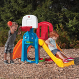 Step2 Game Time Sports Climber, Outdoor Playset with Slide Basketball Hoop and Soccer Goal, Active Fun Toy for Kids Boys and Girls Age 2 to 6, Durable Plastic Multicolor Backyard Activity Center