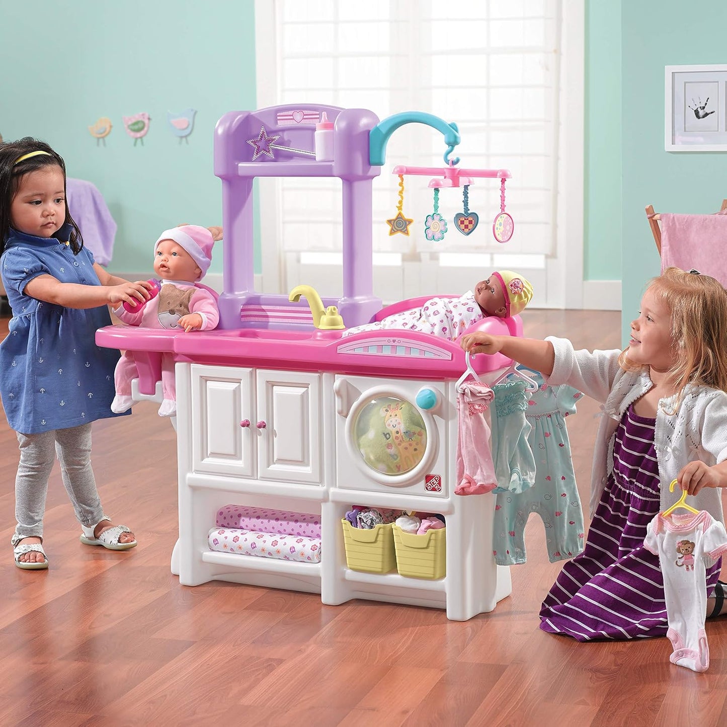 Step2 Love & Care Deluxe Nursery 847100 Roleplay Set, All-in-One Doll Care Station, Kids 2–7 Years