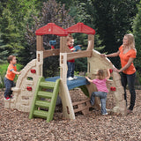 Step2 Alpine Ridge Climber & Slide for Kids 2+, Outdoor Playset with 5 Climbing Walls, Slide, Crawl Tunnels & Steering Wheel, Play Sets & Playground Equipment