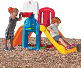 Step2 Game Time Sports Climber, Outdoor Playset with Slide Basketball Hoop and Soccer Goal, Active Fun Toy for Kids Boys and Girls Age 2 to 6, Durable Plastic Multicolor Backyard Activity Center