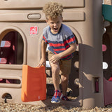Step2 Naturally Playful Playhouse Climber, Swing Extension, Playhouse + Slide + Swings, Outdoor Playset for Kids 3+