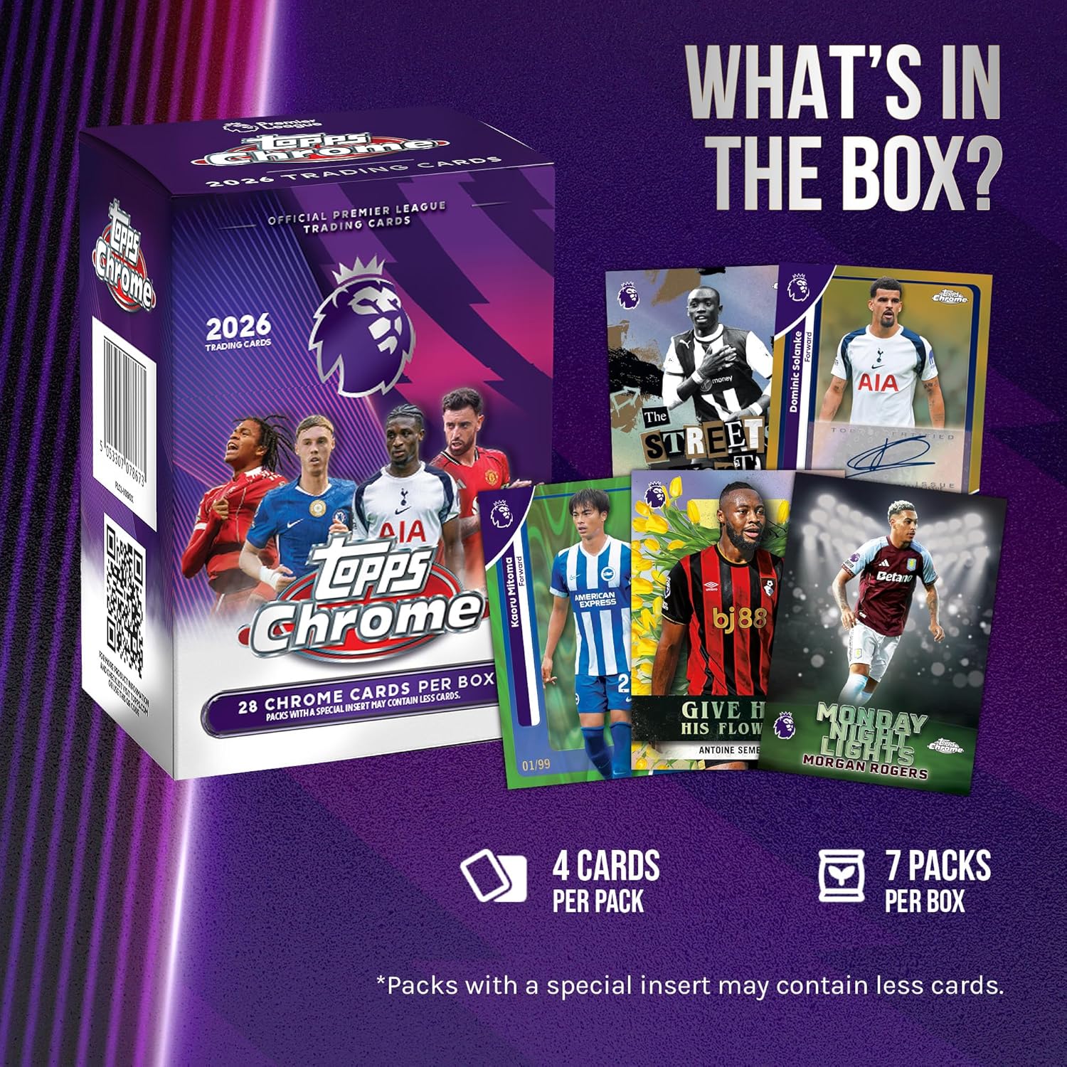 2026 Topps Chrome Premier League Soccer Value Box Factory Sealed Trading Cards