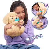BABY PAWS Sleeping Puppies, Labrador, 9.5 Inch Interactive Plush Toy Puppy with Carry Bag, Kids Pretend Play Toy with Sound Effects, Suitable for Both Boys and Girls Aged 3+