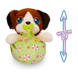 BABY PAWS Mini Puppies, Beagle, 5 Inch Interactive Plush Toy Puppy with Carry Bag, Kids Pretend Play Toy with Sound Effects, Suitable for Both Boys and Girls Aged 3+