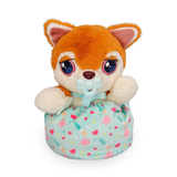 BABY PAWS Mini Puppies, Shiba Inu, 5 Inch Interactive Plush Toy Puppy with Carry Bag, Kids Pretend Play Toy with Sound Effects, Suitable for Both Boys and Girls Aged 3+