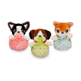 BABY PAWS Mini Puppies, Shiba Inu, 5 Inch Interactive Plush Toy Puppy with Carry Bag, Kids Pretend Play Toy with Sound Effects, Suitable for Both Boys and Girls Aged 3+
