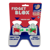 Goliath Fidget Blox, Sound Focused Sensory Squeeze & Play Ball Sorting Fidget Toy, Anxiety & Stress Relief Calming Therapy Desk Toy for Adults and Children, Red & Green Beads