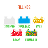 Jelly Blox Stash 'N Stack 2-in-1 Storage Case Including 30 Blocks, Toddler & Preschool Building Blocks Kids Can Squeeze & Stretch, Safety Tested & Ouch-Free, Tactile, Sensory Play Toy for Ages 2+