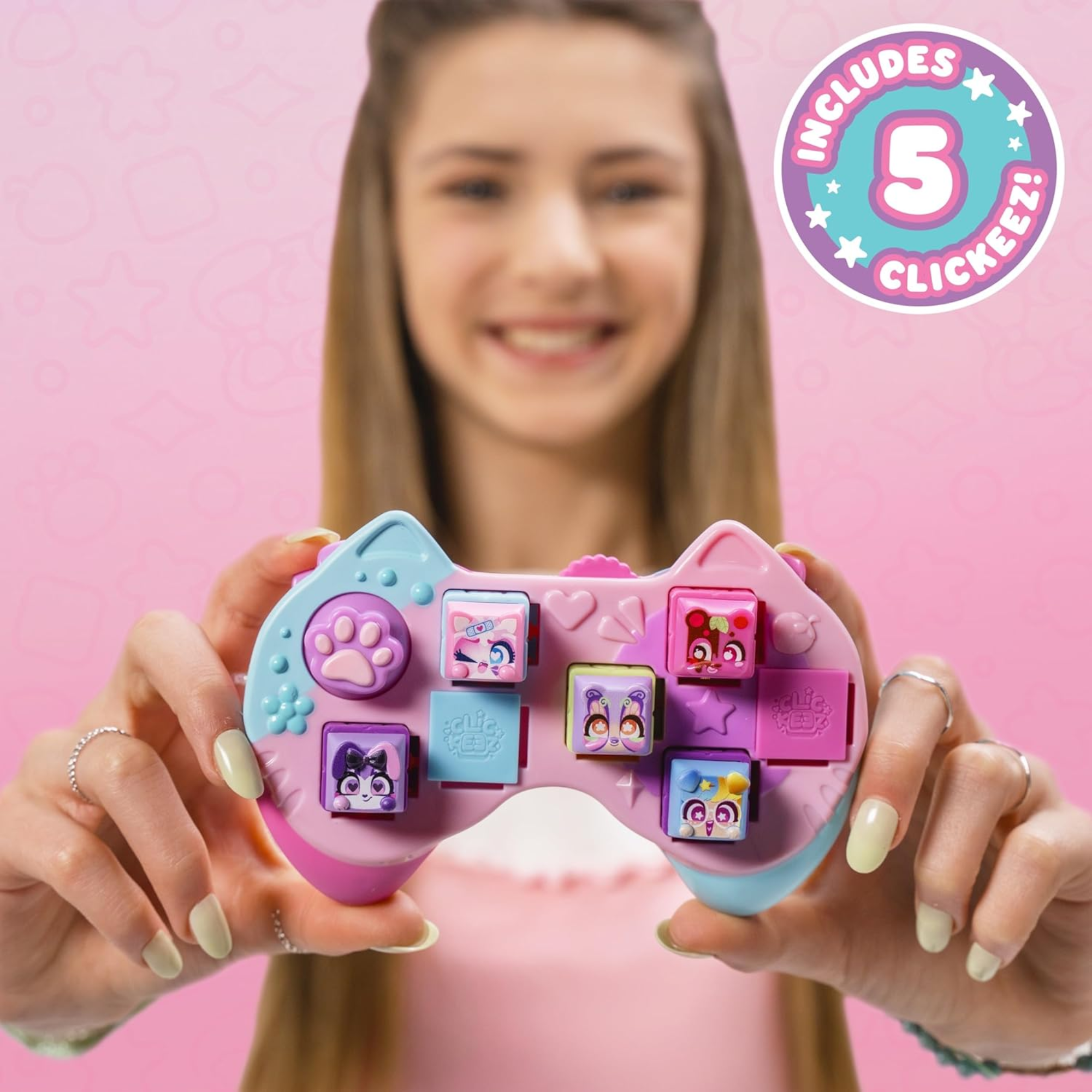Clickeez Controller, Cute Collectible Keyboard Key Caps, Fidget Toy for Kids 6+