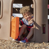 Step2 Naturally Playful Playhouse Climber, Swing Extension, Playhouse + Slide + Swings, Outdoor Playset for Kids 3+