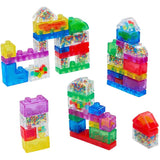 Jelly Blox Mega Pack, 50-Piece Sensory Building Blocks, Soft Squishy Toddler Toys, Creative Play for Ages 2+, Fine Motor Skills Development, Safe Non-Toxic Plastic, Multicolor, Educational Construction Set