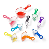 Learning Resources Rainbow Fraction Measuring Cups, Set of 9 Colour-Coded Fraction Cups for Learning Volume, Capacity and Baking, Visual Fraction Learning for Ages 3 and Up