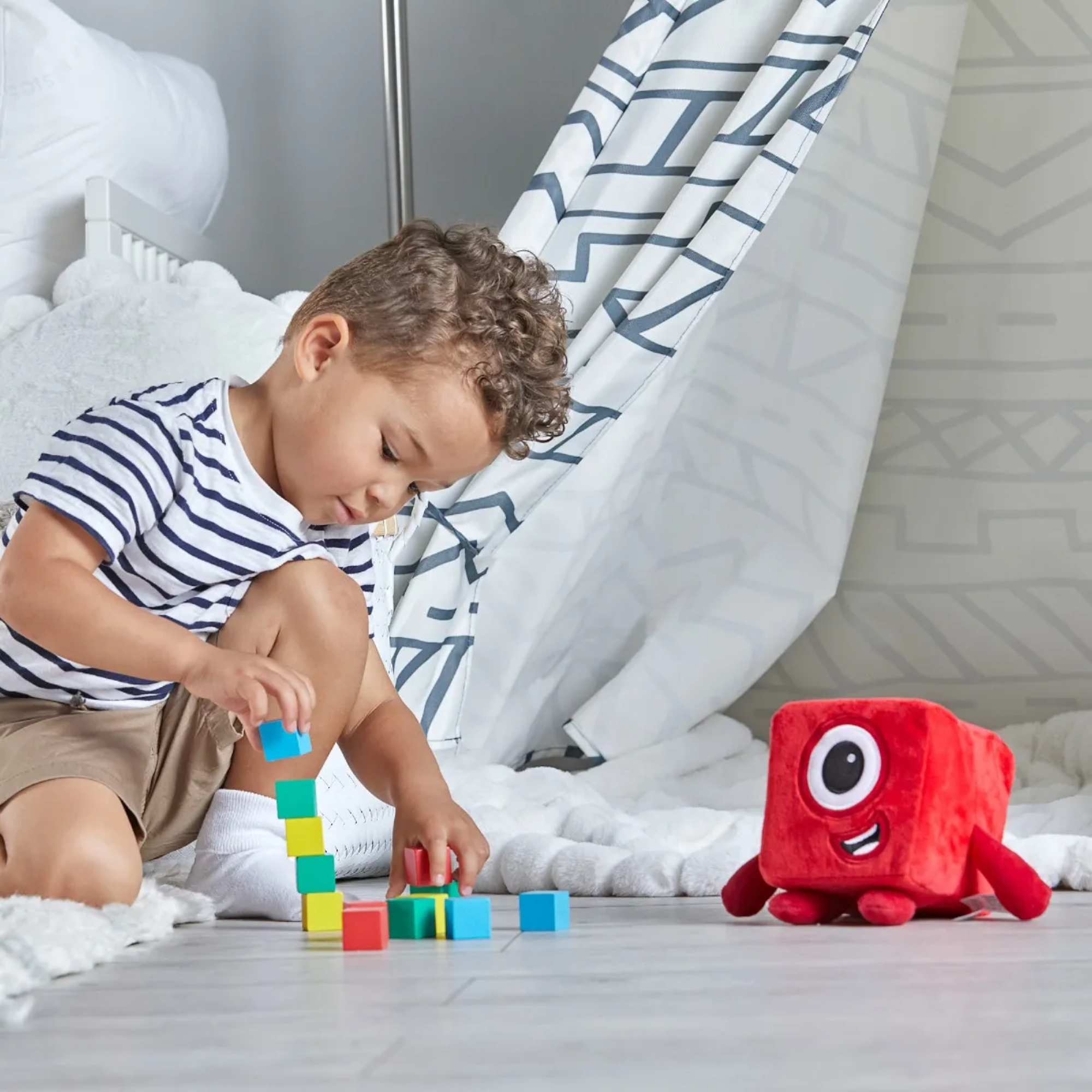 Learning Resources Numberblock One Plush Toy, Soft & Cuddly Learning Companion, Officially Licensed Learning Resources Product