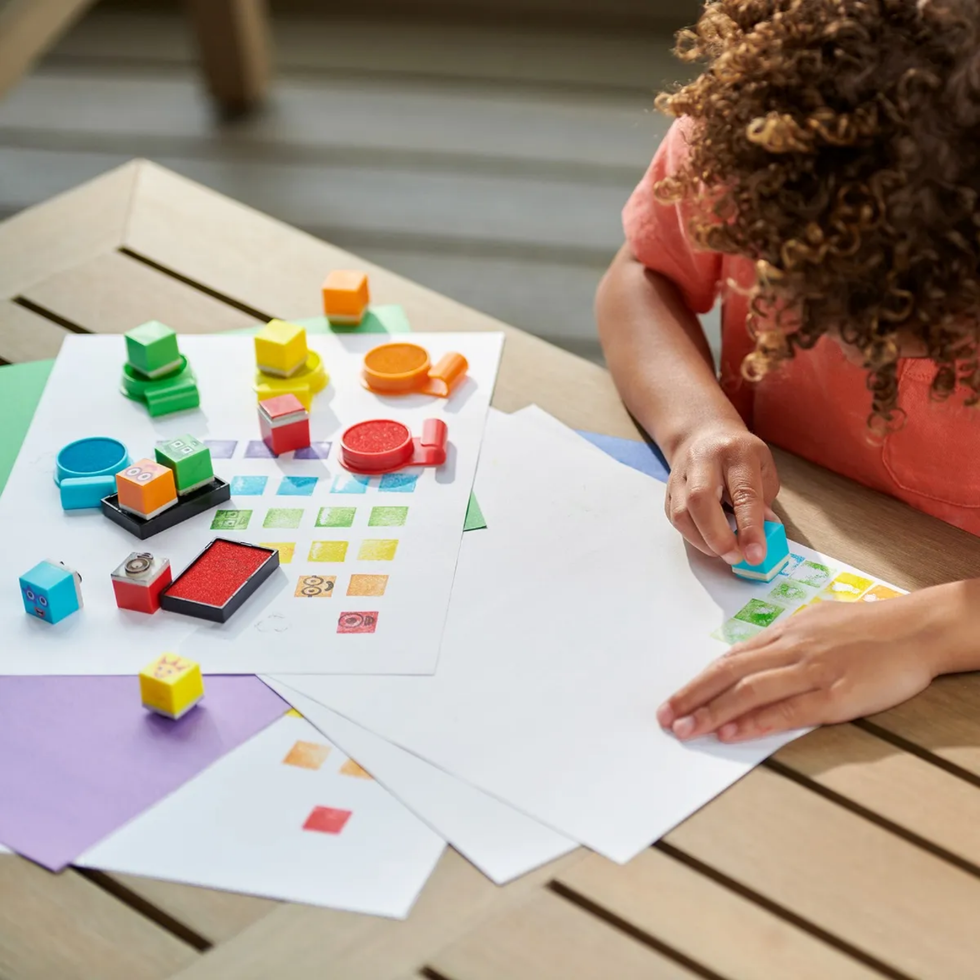 Learning Resources Numberblocks Stampoline Park Stamp Activity Set, Create Your Own Numberblocks Adventures, 32-Piece Arts & Crafts Set for Kids, Officially Licensed Learning Resources