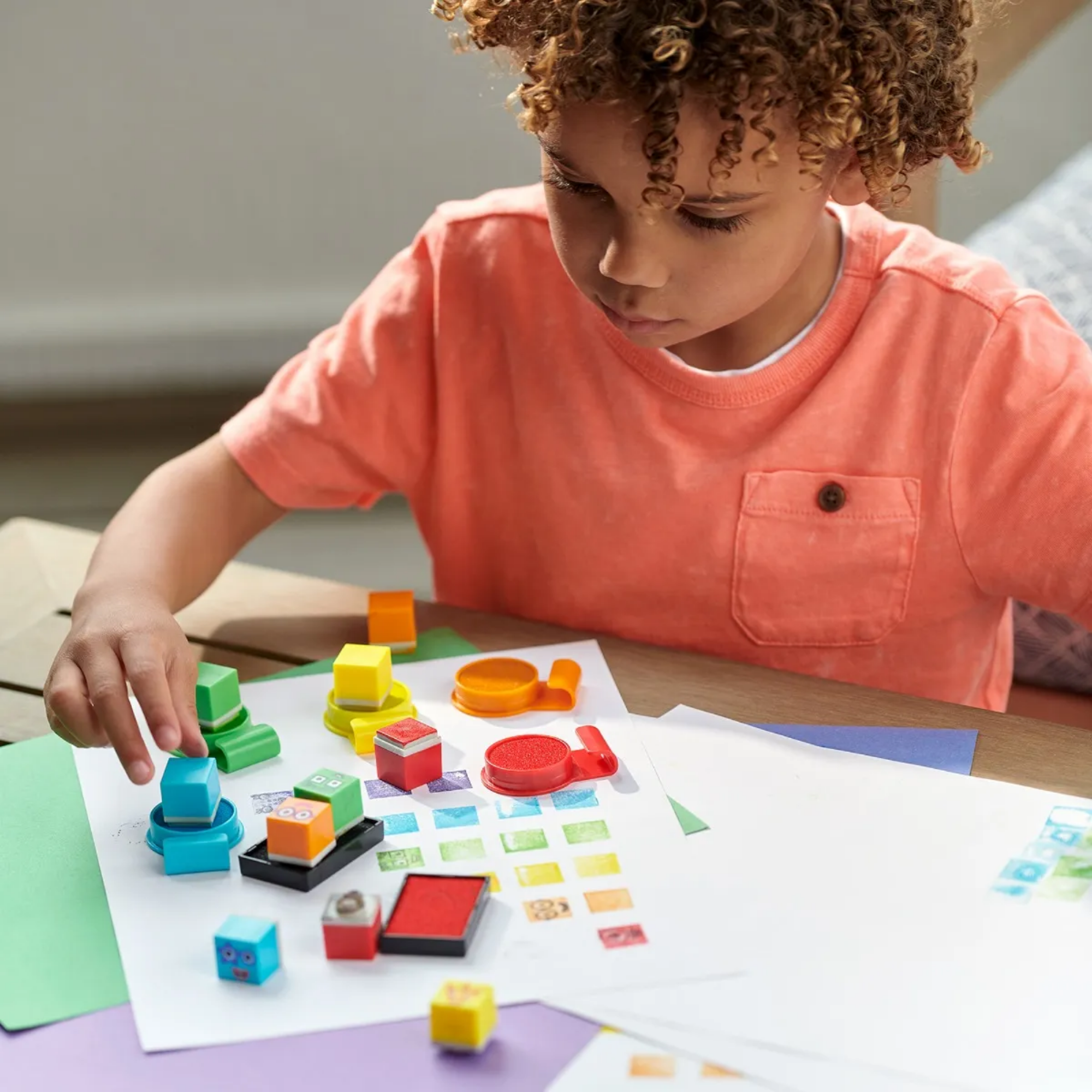 Learning Resources Numberblocks Stampoline Park Stamp Activity Set, Create Your Own Numberblocks Adventures, 32-Piece Arts & Crafts Set for Kids, Officially Licensed Learning Resources