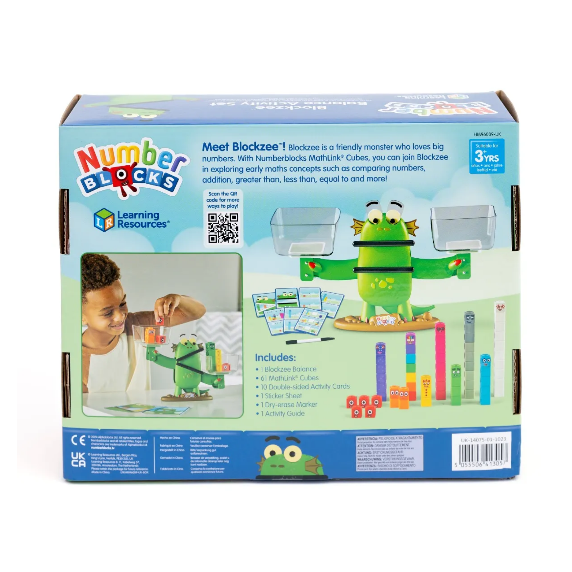Learning Resources Numberblocks Blockzee Balance Activity Set, Interactive Math Toy with Balance Scale and Cubes, Learn Greater Than, Less Than, and Equal To, Ages 3+